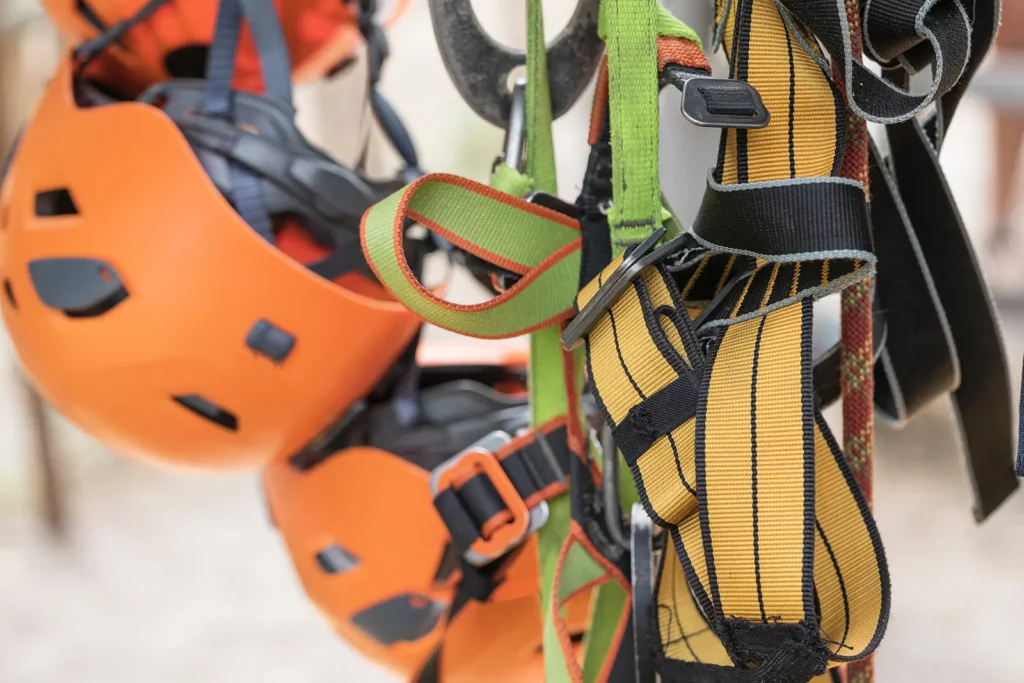 Closeup of Essential Fall Protection Gear for Commercial Roofers