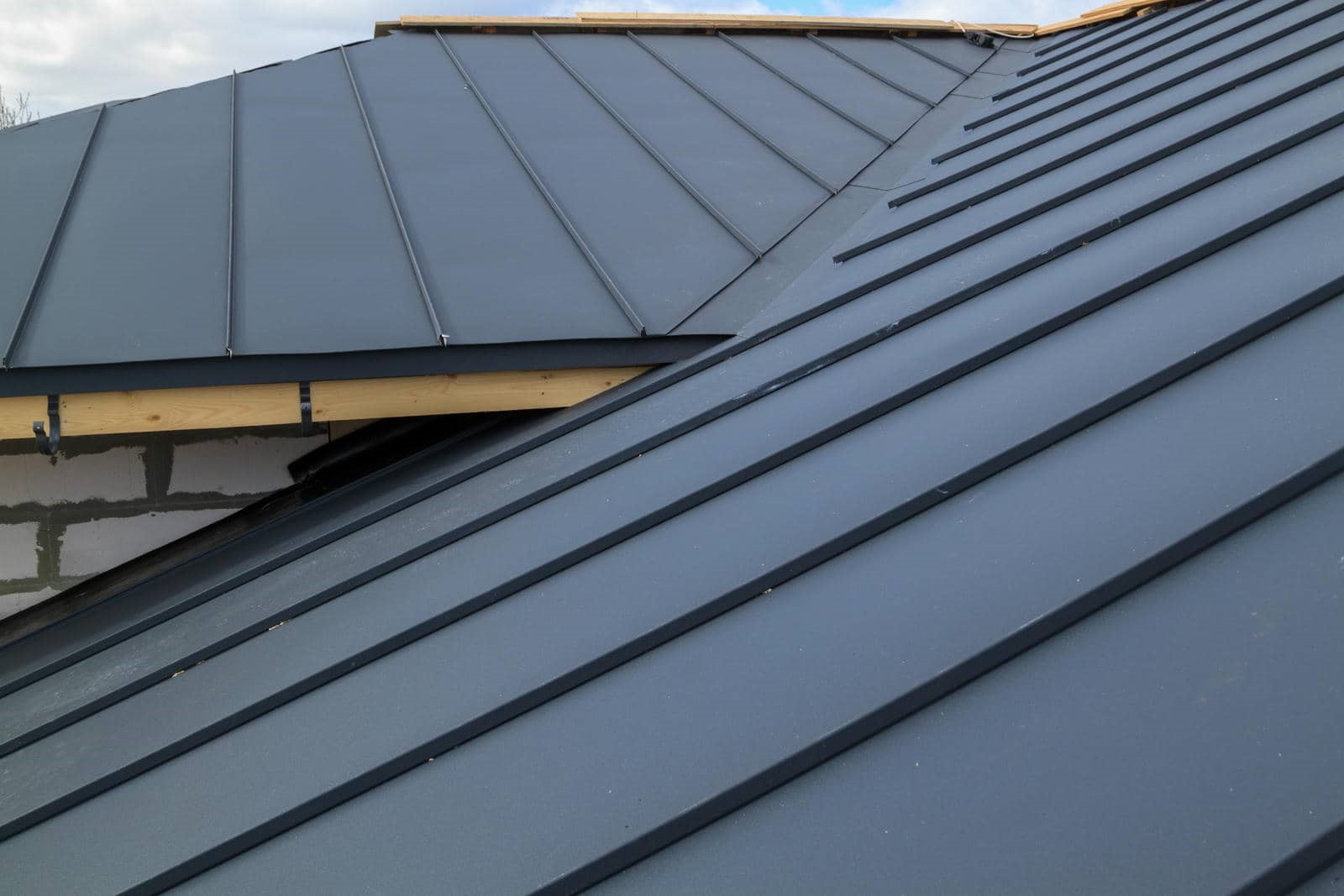Modern metal roof with sleek design