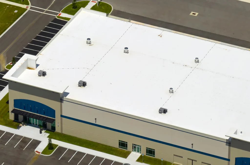 Aerial view of a building