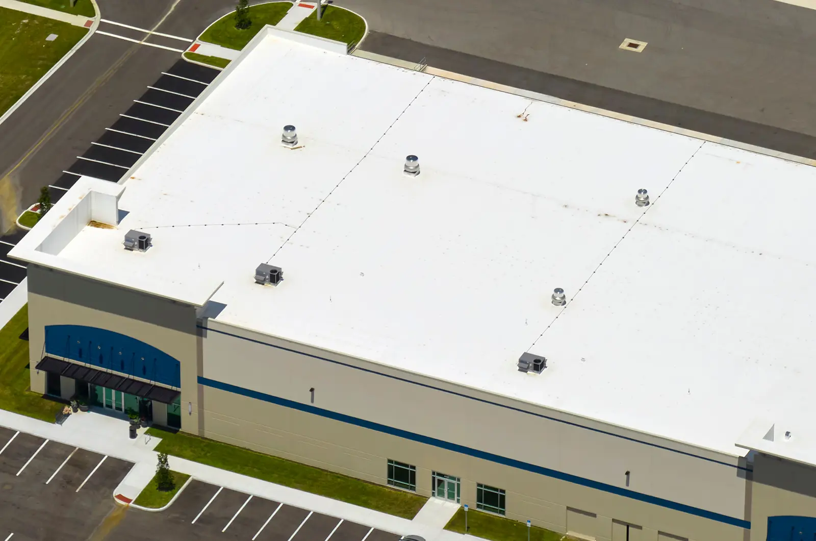 Aerial view of a building