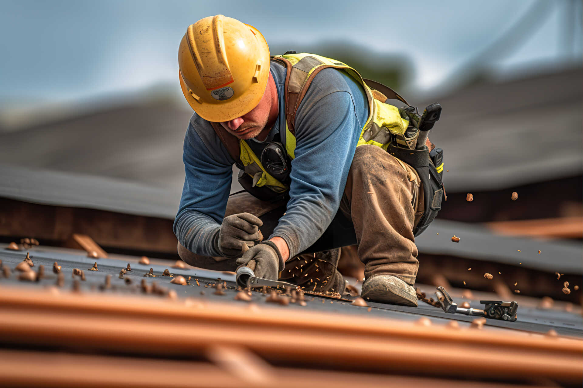 6 Best Affordable Commercial Roof Replacement Options|Best Affordable Commercial Roof Roofer Construction worker install new roof
